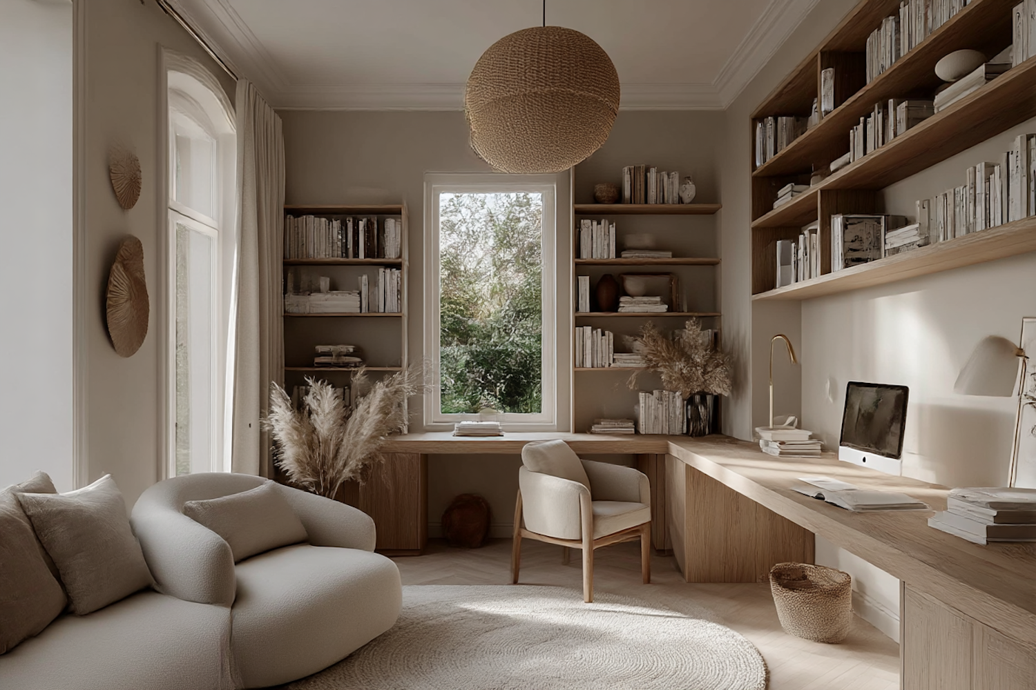 A well-organized and ergonomic home office setup, essential for maintaining focus and productivity in a remote work environment.