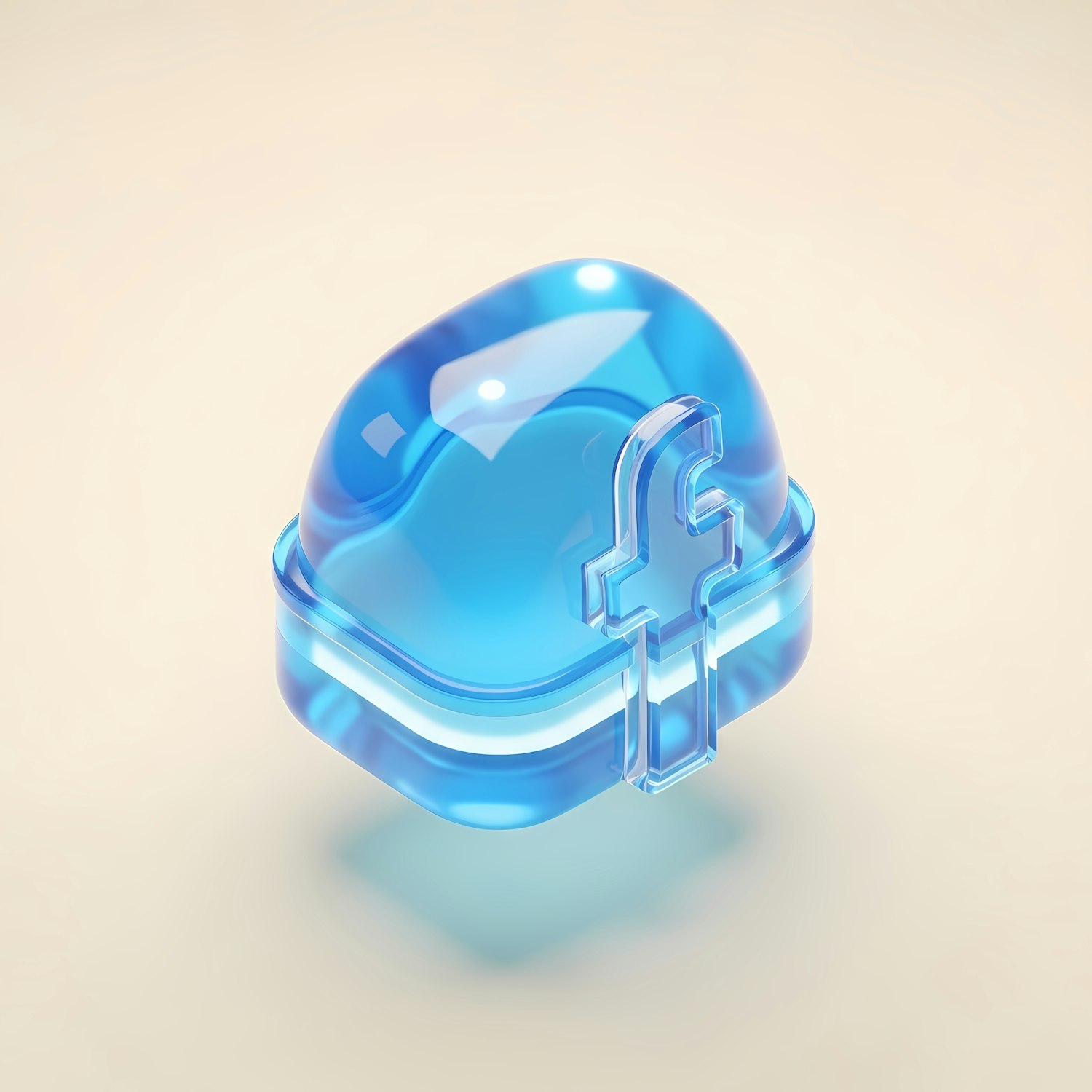 An abstract graphic depicting digital barriers or a blocked road leading to a Facebook icon, symbolizing network, DNS, or firewall issues preventing access.