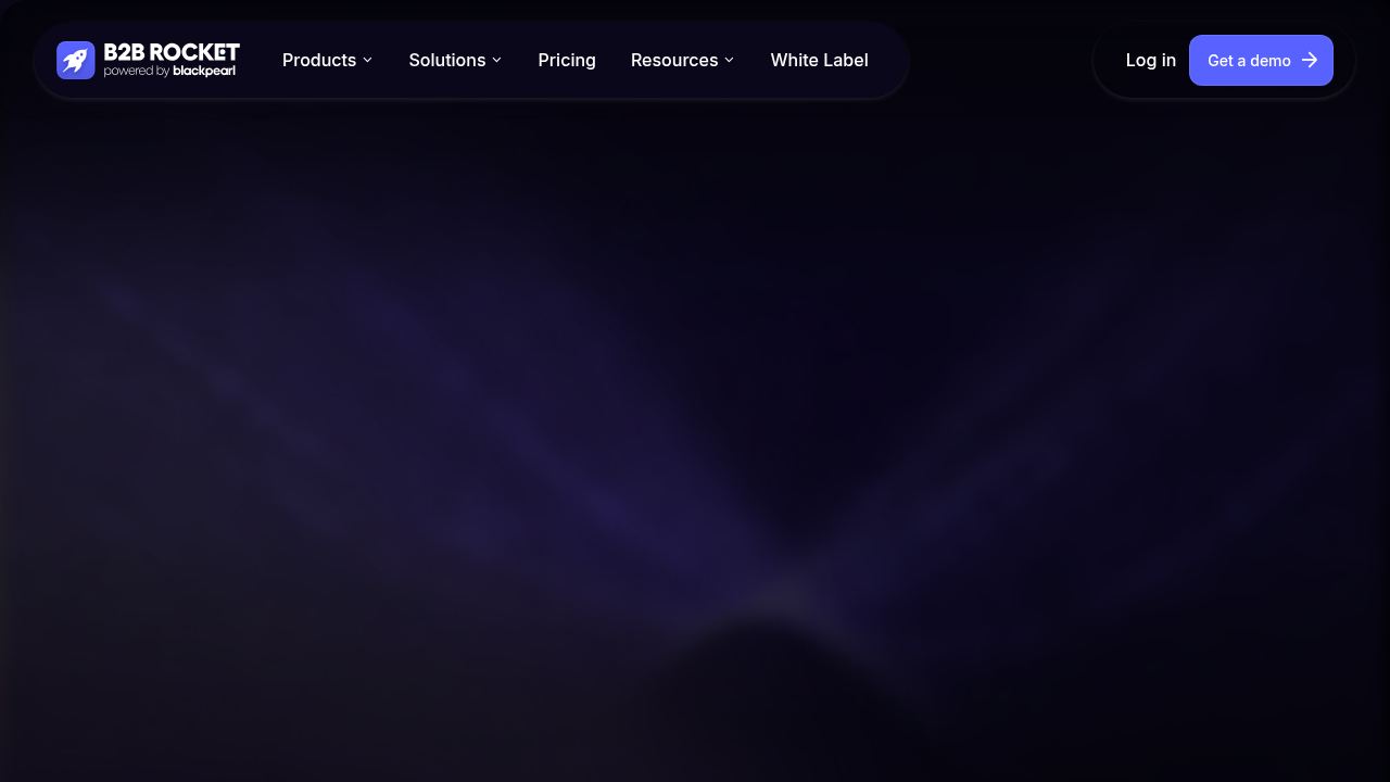 The homepage of B2B Rocket, an AI-powered sales platform, which provides insights into essential skills for successful appointment setters.
